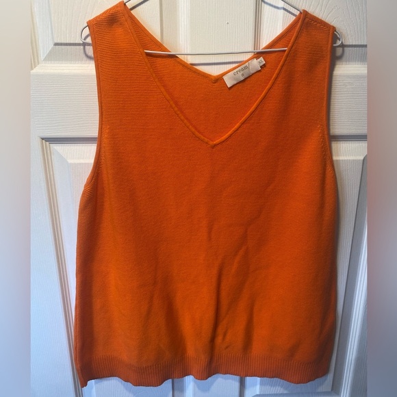 Orange V-Neck Tank Top - Picture 6 of 6